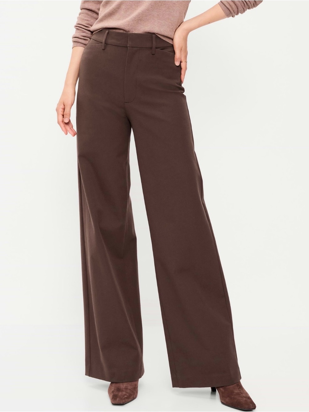 Brown high waisted pants